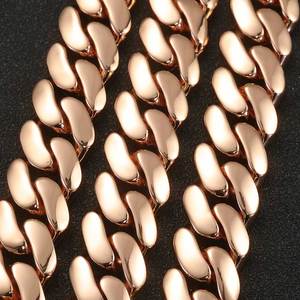 <span class=keywords><strong>Bracciale</strong></span> a catena cubana NUOYA personalizzato 12/15/19mm placcato <span class=keywords><strong>oro</strong></span> <span class=keywords><strong>rosa</strong></span>, regalo unisex per rapper, uomo e donna - Product Image 3