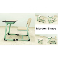 Bureau et chaise d'école Combo bon marché, mobilier de classe, bureau et chaise pour étudiant unique