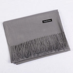 女性用ロングスカーフファッション44ソリッドカラー秋冬コレクションウールカシミア素材デジタルロゴPashminaショール - Product Image 6