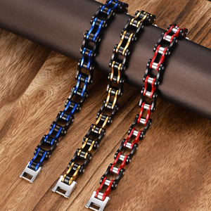 <span class=keywords><strong>Bracelet</strong></span> de motard pour <span class=keywords><strong>homme</strong></span>, bijoux punk, <span class=keywords><strong>bracelet</strong></span> en acier inoxydable épais, chaîne de moto pour <span class=keywords><strong>homme</strong></span> - Product Image 1