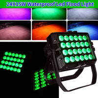 Luz LED Par Profesional de Fábrica 24X15W RGBWA UV 6en1 IP65 Impermeable DMX para Exteriores, Iluminación de Escenario para Bodas, Discotecas y Proyectos