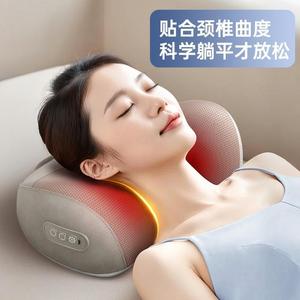 Oreiller de massage pour le cou, 39x15x28.5cm, avec thérapie thermique et vibrations, pour soulager le cou, la taille et le dos, usage domestique, rechargeable par USB - Product Image 3