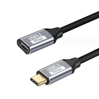 100W USB3.1 Gen2 Type-C Câble mâle à femelle Câble d'extension USB C Projection d'écran 4K HD PD Câble multifonction à charge rapide