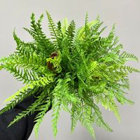 Plantes aquatiques artificielles tropicales en forme de fougère, ultra-réalistes et de haute qualité – Matériau PVC haute simulation, respectueux de l'environnement, vert
