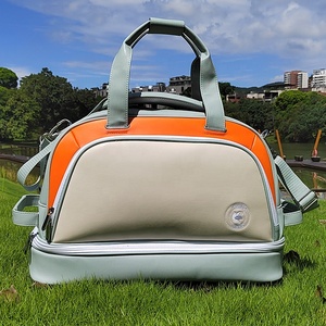 Bolsa de Golf Impermeable de PU con Logotipo Personalizado, Cierre de Cremallera, Compartimento Separado para Zapatos, 42x32x16cm, Limpieza en Seco, Equipo Deportivo para Hombre y Mujer - Product Image 1