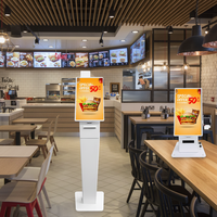 Máquina de Autoservicio con Pantalla Táctil Capacitiva GD215H2 de 21.5 Pulgadas, Kiosco de Autopago con Impresora Térmica para Cafeterías y Tiendas Minoristas