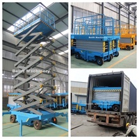 Plateforme élévatrice mobile électrique à ciseaux CE ISO, capacité 500 kg - 1500 kg, petite taille, pour la location et la construction