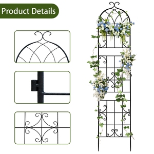 <span class=keywords><strong>Treillis</strong></span> de jardin <span class=keywords><strong>pour</strong></span> <span class=keywords><strong>plantes</strong></span> <span class=keywords><strong>grimpantes</strong></span>, <span class=keywords><strong>treillis</strong></span> <span class=keywords><strong>en</strong></span> métal antirouille <span class=keywords><strong>pour</strong></span> fleurs et roses, extérieur - Product Image 3