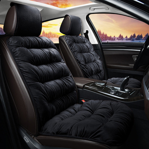 Coussins de siège de <span class=keywords><strong>voiture</strong></span> de luxe d'hiver HH-61, ensemble complet pour sièges avant conducteur et passager, <span class=keywords><strong>en</strong></span> peluche chaude, coton PP, housse de siège 2 pièces universelle - Product Image 3