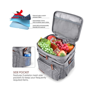 Thermal <b>Lunch</b> Bags Storage <b>Lunch</b> <b>Box</b> Picnic Leakproof Double Deck Soft <b>Insulated</b> Cooler Tote Bag Food Oxford <b>Lunch</b> Bag - Product Image 2