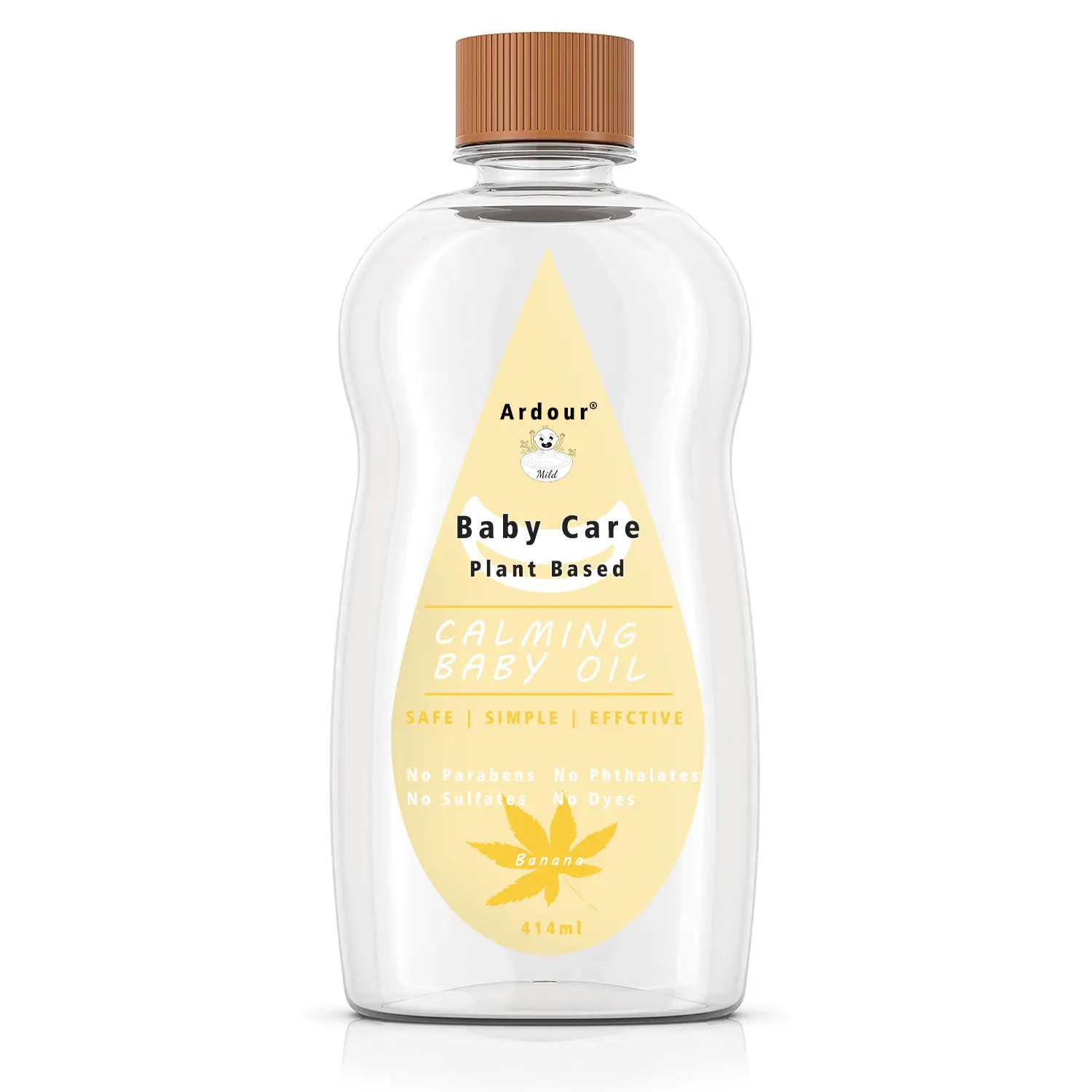 Produk perawatan bayi organik alami pisang minyak bayi untuk kulit baru lahir melembapkan bernutrisi ramah lingkungan