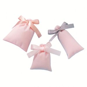 Sac cadeau en flanelle avec cordon de serrage, sac de rangement en velours de luxe pour huiles essentielles, outils de maquillage, parfums, anti-poussière - Product Image 4