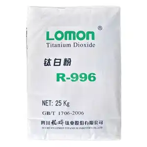 Bas prix bonne blancheur marque Lomon tio2 titane dioxyde rutile grade lomon r996 pour peinture/revêtement/marquage routier