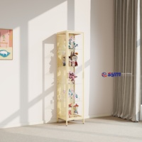 Vitrine de rangement pour boîtes mystères, présentoir multi-niveaux en métal pour figurines avec portes en verre verrouillables