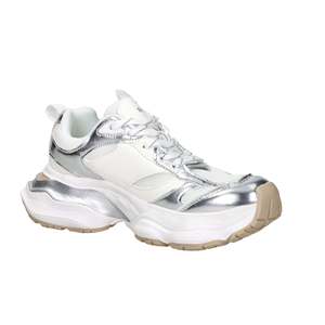 Scarpe da Ginnastica Donna Shop Art SASS250241 Bianco Argento in Tela, Calzature Trendy - Product Image 6