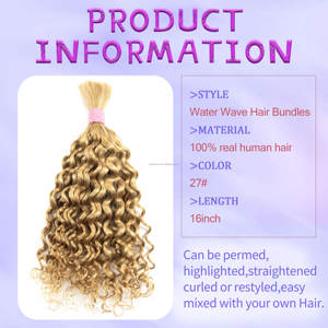 Vente en gros cheveux bruts ondulés tressés en vrac sans trame coiffures #27 tresses bohèmes - Product Image 4