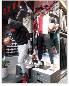 Maniquí de entrenamiento atlético de baloncesto para hombres musculosos deportivos grises de fibra de vidrio en gran oferta - Product Image 6