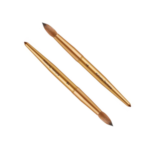 Pincel de Uñas Acrílico con Mango Dorado, 100% Pelo Kolinsky Puro, Logotipo Personalizado, Diferentes Tamaños, Pincel Acrílico para Manicura de Salón - Product Image 1