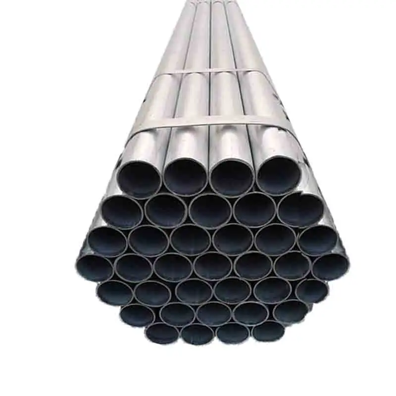Approvisionnement direct d'usine 16Mn Q345 section creuse ERW tuyau rond tube en acier au carbone tuyau en acier GI tuyau galvanisé