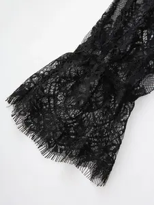 Nuovi Arrivi: Mini Abiti Gotici con Pizzo Floreale, Maniche a <span class=keywords><strong>Poeta</strong></span>, Patchwork in Velluto, Vestito a Strati per Feste da Donna, Tre Colori - Product Image 5