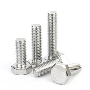 Wanqian Fasteners 304 Stainless Steel Hex Bolts M20 M48 Full Thread DIN933 Class 10.9 12.9 Standard Use - Product Image 1