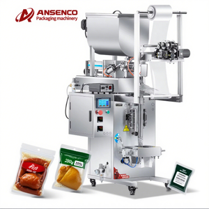 Date Printing PLC Controlled Automatic Electric Wrapping Sealing Coating Filling Plastic <b>Small</b> Sachet Paste Pouch Packing - Product Image 1