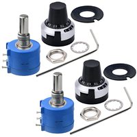 3590S-2-103L Potentiomètre rotatif multi-tours réglable de précision 10K 10 tours avec capuchon de bouton pour des réglages de précision