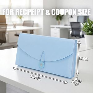 แฟ้มเก็บใบเสร็จแบบพกพา 13 ช่อง ใส่คูปอง ใบเสร็จ ใบ<span class=keywords><strong>เช็ค</strong></span> เอกสารเดินทาง ขนาดเล็ก แบบพับได้ - Product Image 3