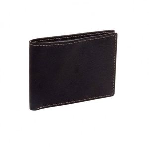Cartera Delgada de Cuero Genuino para Hombre con Tres Ranuras para Tarjetas de Crédito, Ventana para Identificación, Bolsillo para Billetes, Diseño Delgado - Product Image 3