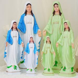 Jungfrau Maria <span class=keywords><strong>Madonna</strong></span> Statue Urlaub Garten Miniatur Religiöse Handwerk Dekoration für Weihnachten und Halloween Fairy Style Model - Product Image 1