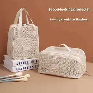 Sac de voyage multifonctionnel haut de gamme <span class=keywords><strong>en</strong></span> nylon respirant avec fermeture éclair, compartiments multiples et grande capacité, idéal pour les cosmétiques et le transport à la main. - Product Image 1