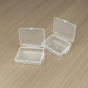 Plastic <b>Storage</b> <b>Box</b> Rectangle 7x5x2cm Transparent With Lock Jewelry Accessory Organizer Household Use - Product Image 2