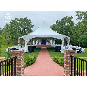 Tente de 100 places, auvent 10x10, robuste, avec parois, orange, 12 par Pagoda, 12x12, 15x20, plan gros plan, 20 tentes - Product Image 3