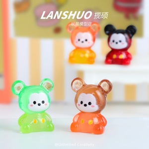 ฟิกเกอร์เรซิ่นมิกกี้เม้าส์ Lanshuo ของเล่นการ์ตูน 3 มิติขนาดเล็ก เรืองแสงในที่มืด พวงกุญแจจี้ห้อย ชุดเครื่องประดับ DIY สำหรับเด็กอายุ 8-13 ปี - Product Image 3