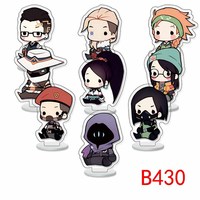 H6CM 9pcs=1set Mini Figurine Standee Akrilik Dua Sisi Anime Jepang Dekorasi Rumah Siap Kirim