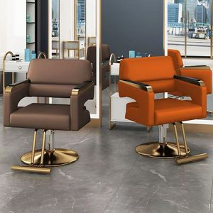 Sillón de Barbería Comercial Moderno de Acero Inoxidable con Elevador de Pies, Modelo 0924, en Cuero PU - Product Image 5