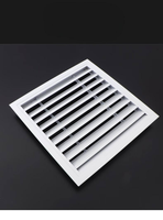 Grille de sortie d'air conditionné en plastique ABS moulée par injection, diffuseur d'air blanc, grille de sortie d'air murale pour climatiseur