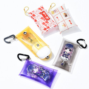 Porte-clés transparent en PVC pour rouge à lèvres, mini porte-monnaie étanche, rangement portable pour crème visage, fard à joues, écouteurs et bijoux - Product Image 2