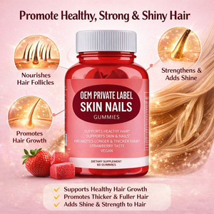 Gomitas <span class=keywords><strong>para</strong></span> Piel, <span class=keywords><strong>Cabello</strong></span> y Uñas <span class=keywords><strong>de</strong></span> Marca Privada OEM con Biotina, Vitaminas, Suplemento Dietético Vegano - Product Image 3