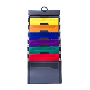 Organizador de archivos de pared <span class=keywords><strong>Classrom</strong></span> Organización y almacenamiento 6 Carpeta de archivos colgante de polietileno extraíble - Product Image 1