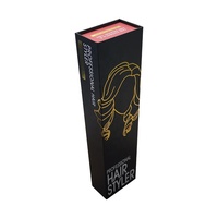 Boîte cadeau de luxe avec logo doré pour outils de coiffure, boîte magnétique pour perruques tissées et extensions capillaires