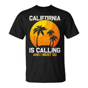 T-shirt promozionale per chi si trasferisce in California - Product Image 2
