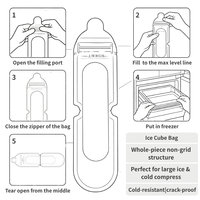 Sacs à glace composites PET/PE de qualité alimentaire avec fenêtre transparente, auto-scellants et étanches pour la congélation, idéaux pour la glace, la préparation d'eau minérale et de jus