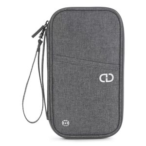Cartera de viaje con bloqueo RFID, de nailon, con cremallera, antirrobo, para tarjetas, para viajes - Product Image 1