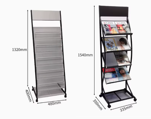 Libro personalizado de exhibición de metal/Revista piso/estante de exhibición - Product Image 3