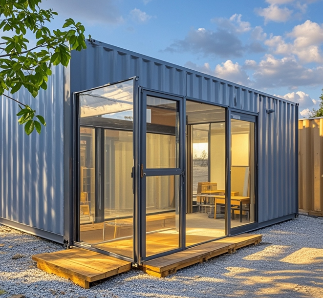 Modern Design Insulated Glass Room Triangle Flat Roof Aluminum Frame