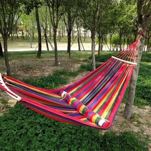Hamaca de Lona para Exteriores, Tamaño Doble, Capacidad de Carga de 100 kg, Hamaca Portátil para Viajes, para Jardín o Parque - Product Image 4