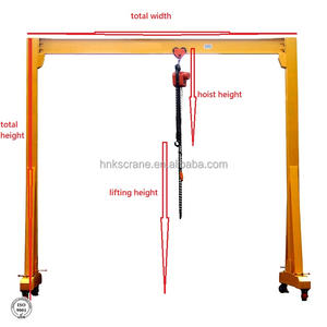 מיני mini מקורה 2 טון גנוטרי לסדנה עם מנוף שרשרת חשמלית - Product Image 2