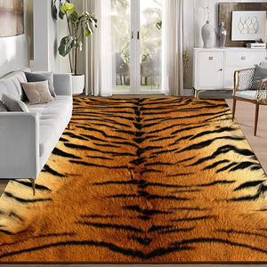 Tapis rectangulaire Temu à imprimé léopard, moderne, résistant aux taches, pour salon, design en velours cristal et fourrure, hiver 2025 - Product Image 5