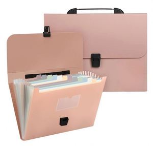 Porte-documents extensible noir format A4, organiseur accordéon 13 poches, avec poignée durable et fermeture à boucle - Product Image 1